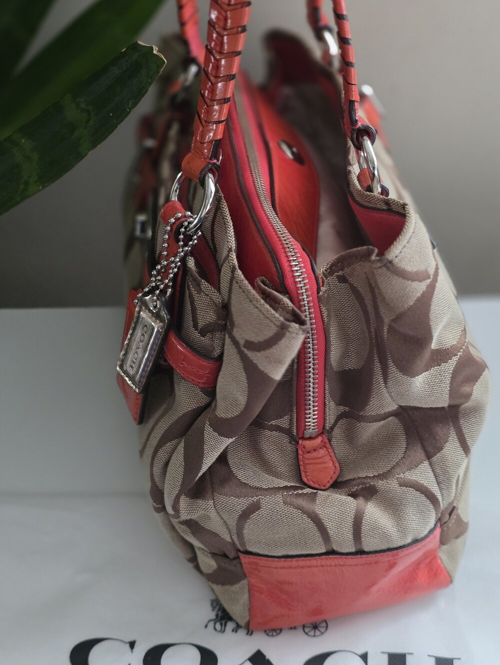 Coach Signature Chelsea Jayden Carryall tote Bag W/silver Hardware & Dust Bag - Picture 11 of 16